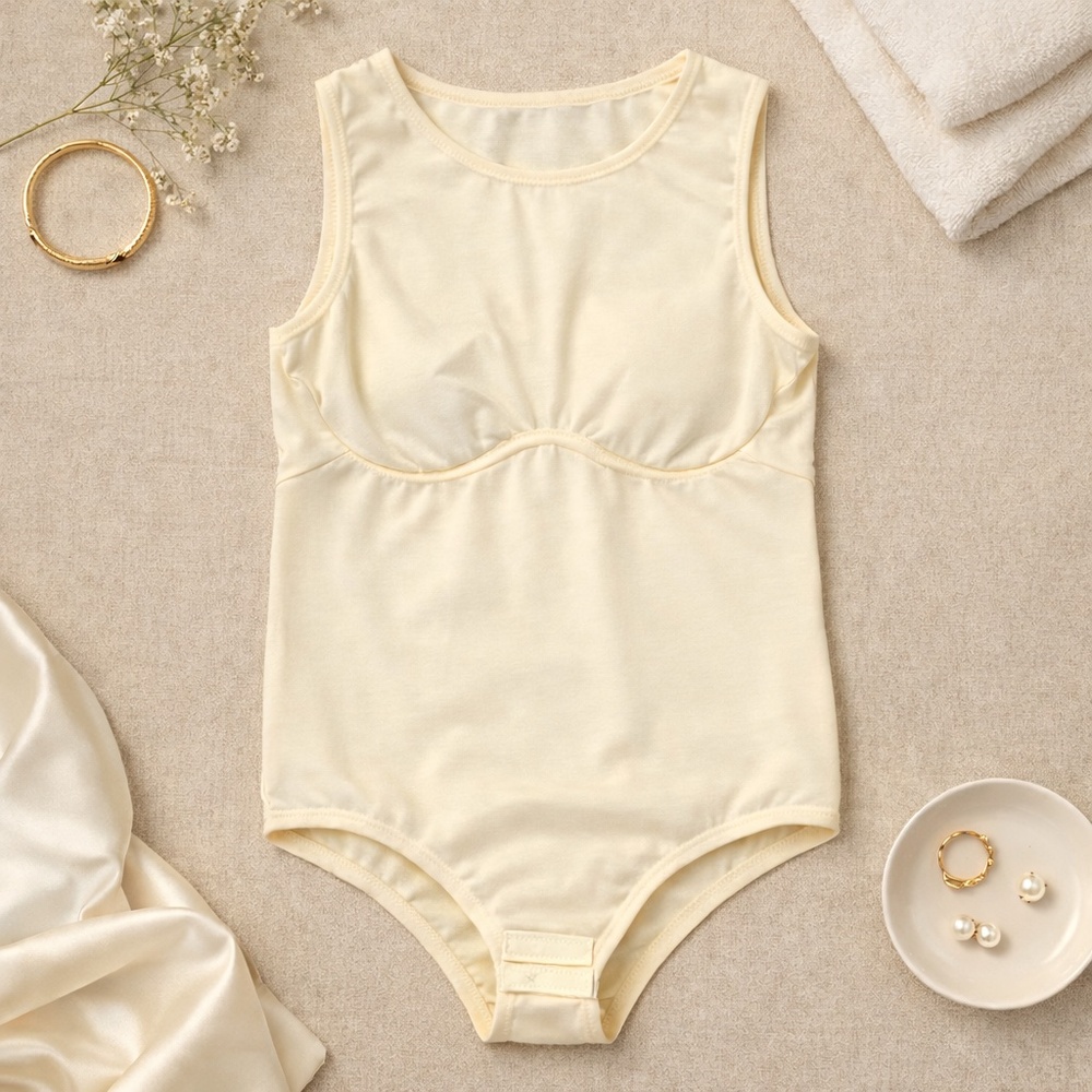 HeyShape Cream Sculpting Shapewear High‎ Neck Bodysuit Size S
